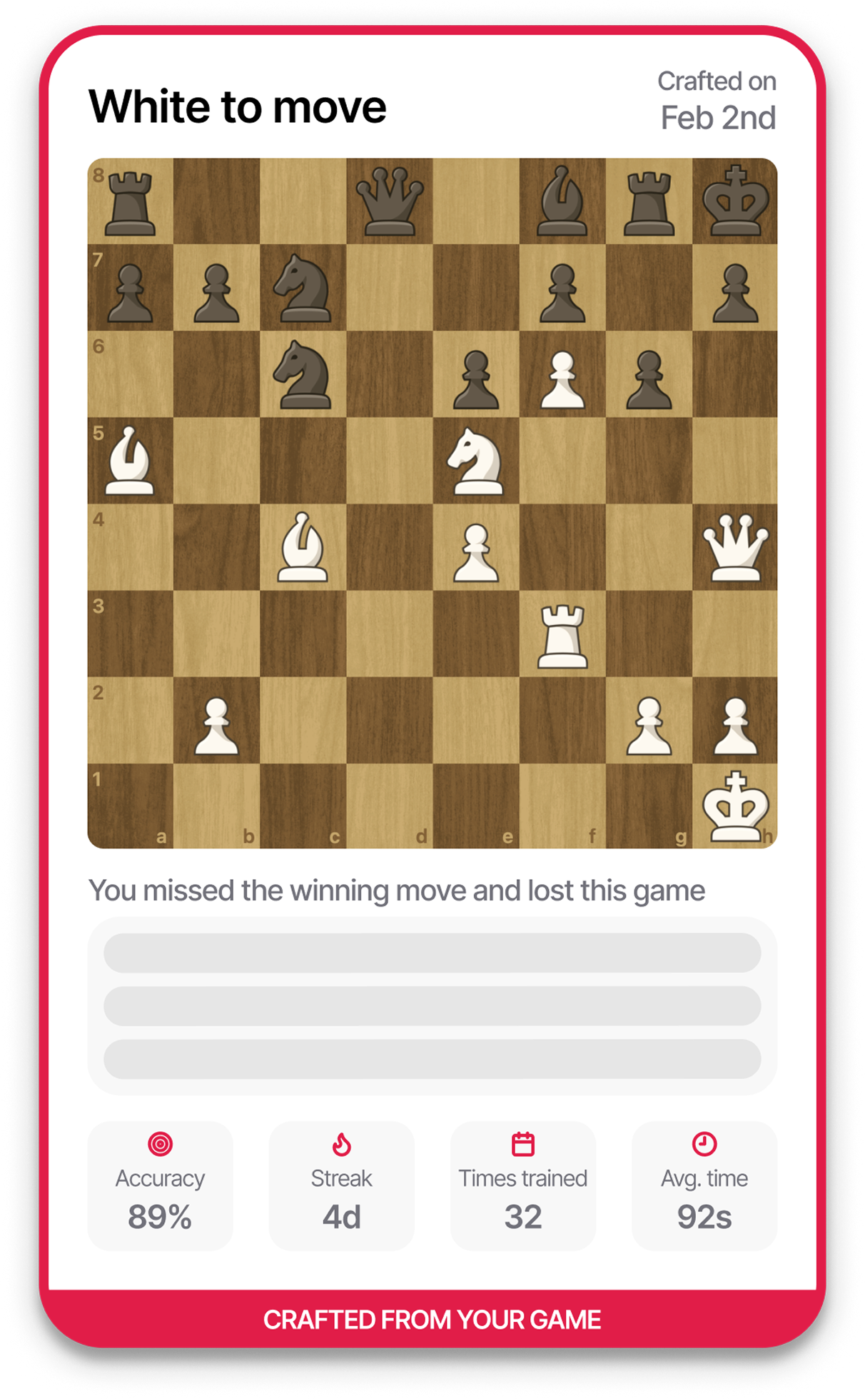 Mobile preview of performance analysis